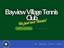 Tablet Screenshot of bayviewvillagetennis.com